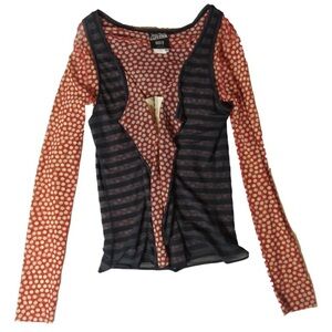 jean paul gaultier corset long sleeve top size m